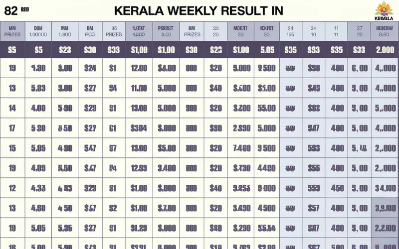 kerala weekly result chart